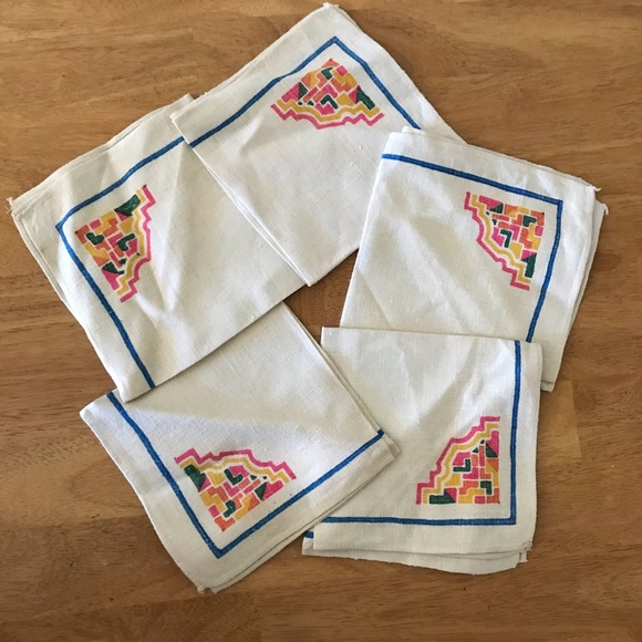 🔹4/$25 Lot of 16 Assorted Vtg Linens Napkins - Picture 4 of 8